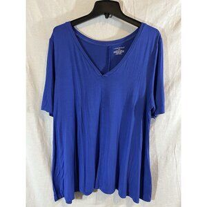Lane Bryant Women’s 18/20 Blue V-Neck Supersoft Shirt
